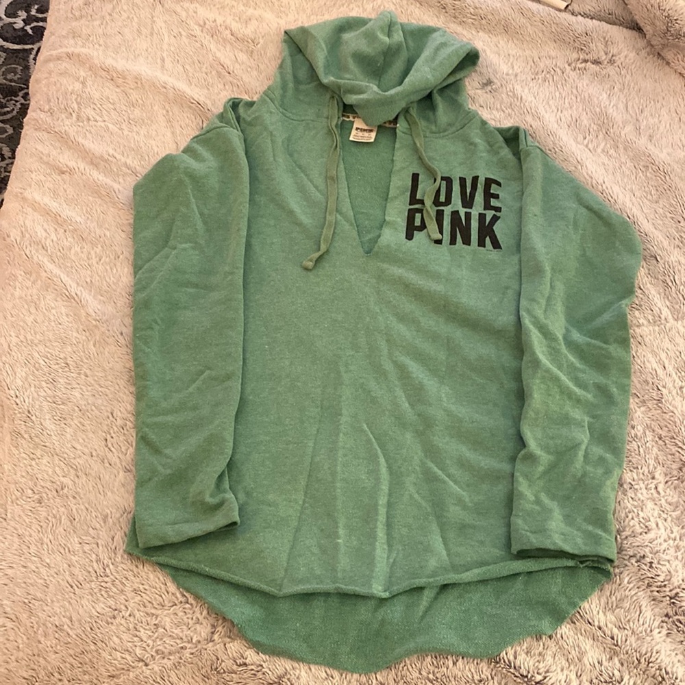 Victoria’s Secret hoodie, XS, green